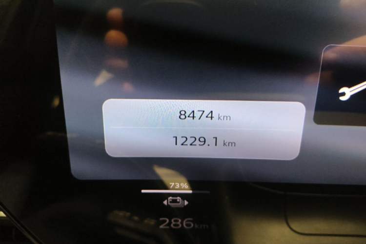 Used Audi Q6L e-tron 2026 First Launch Navigation Edition Odometer Close Up