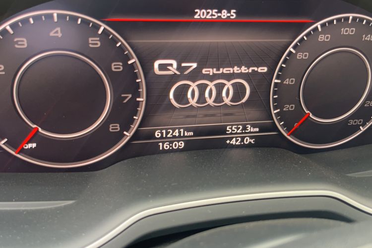 Used Audi Q7 2016 40 TFSI S line Sport Edition Odometer Close Up