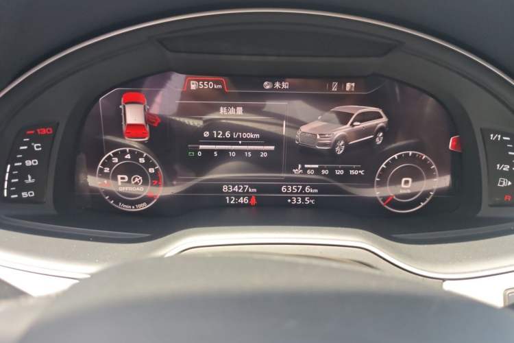 Used Audi Q7 2018 45 TFSI Technology Edition Odometer Close Up