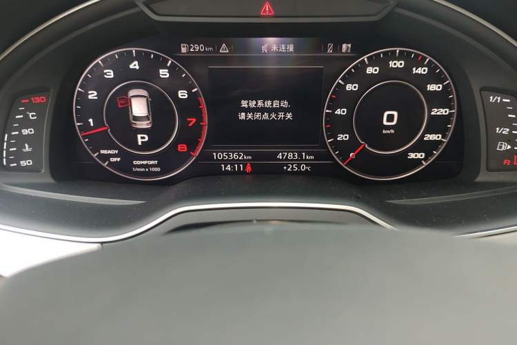 Used Audi Q7 2018 45 TFSI Technology Edition Odometer Close Up