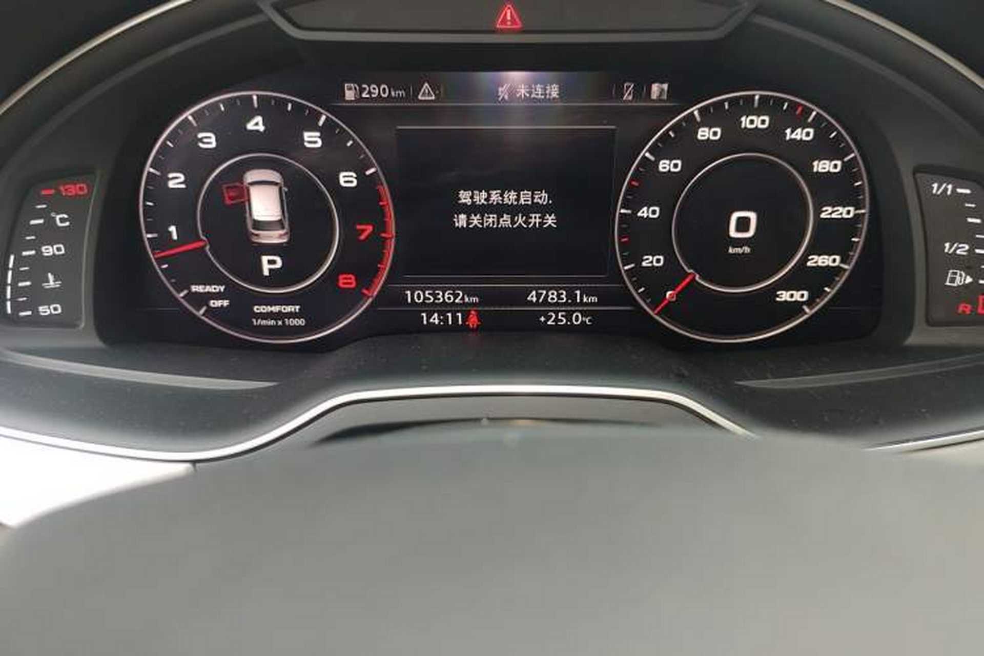 Used Audi Q7 2018 45 TFSI Technology Edition Odometer Close Up