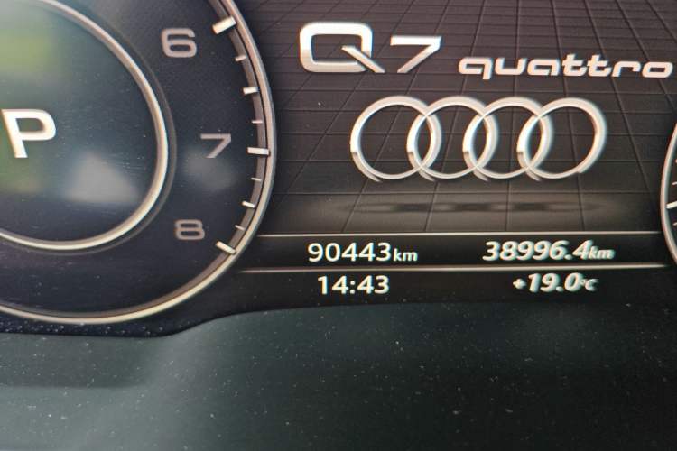Used Audi Q7 2018 45 TFSI S line Sport Edition Odometer Close Up