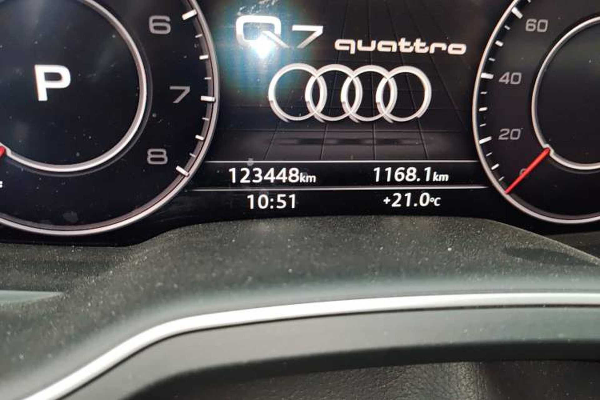 Used Audi Q7 2018 45 TFSI Technology Edition Odometer Close Up