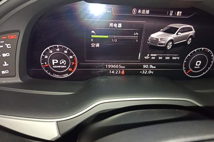 Used Audi Q7 2018 45 TFSI S line Sport Edition Odometer Close Up