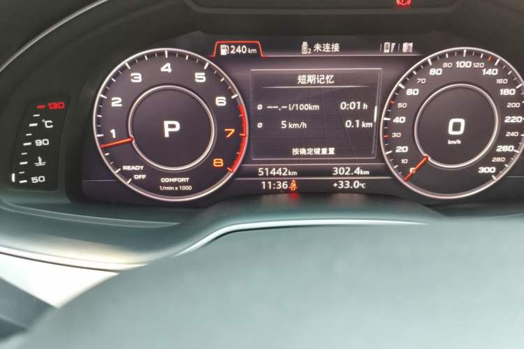 Used Audi Q7 2019 55 TFSI Technology Edition Odometer Close Up