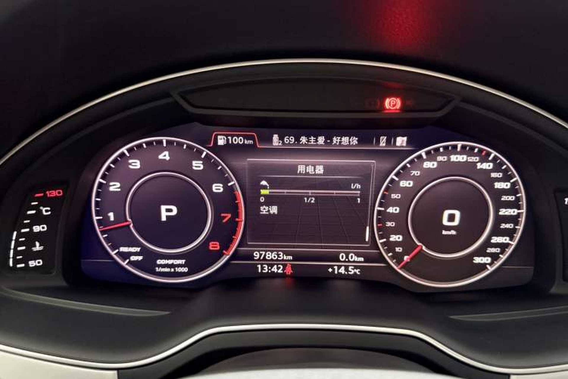Used Audi Q7 2019 55 TFSI Technology Edition Odometer Close Up