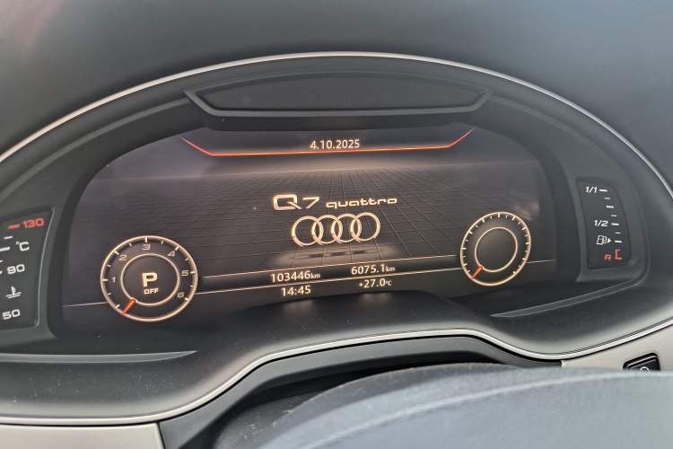 Used Audi Q7 2019 55 TFSI S line Sport Edition Odometer Close Up