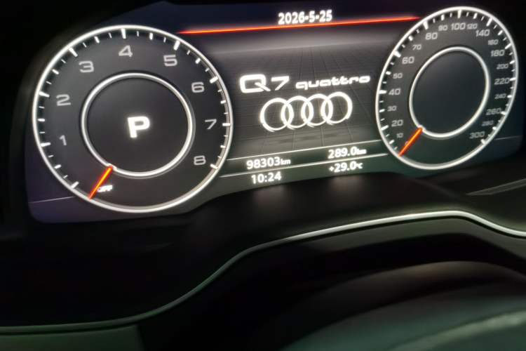 Used Audi Q7 2019 55 TFSI Technology Edition Odometer Close Up