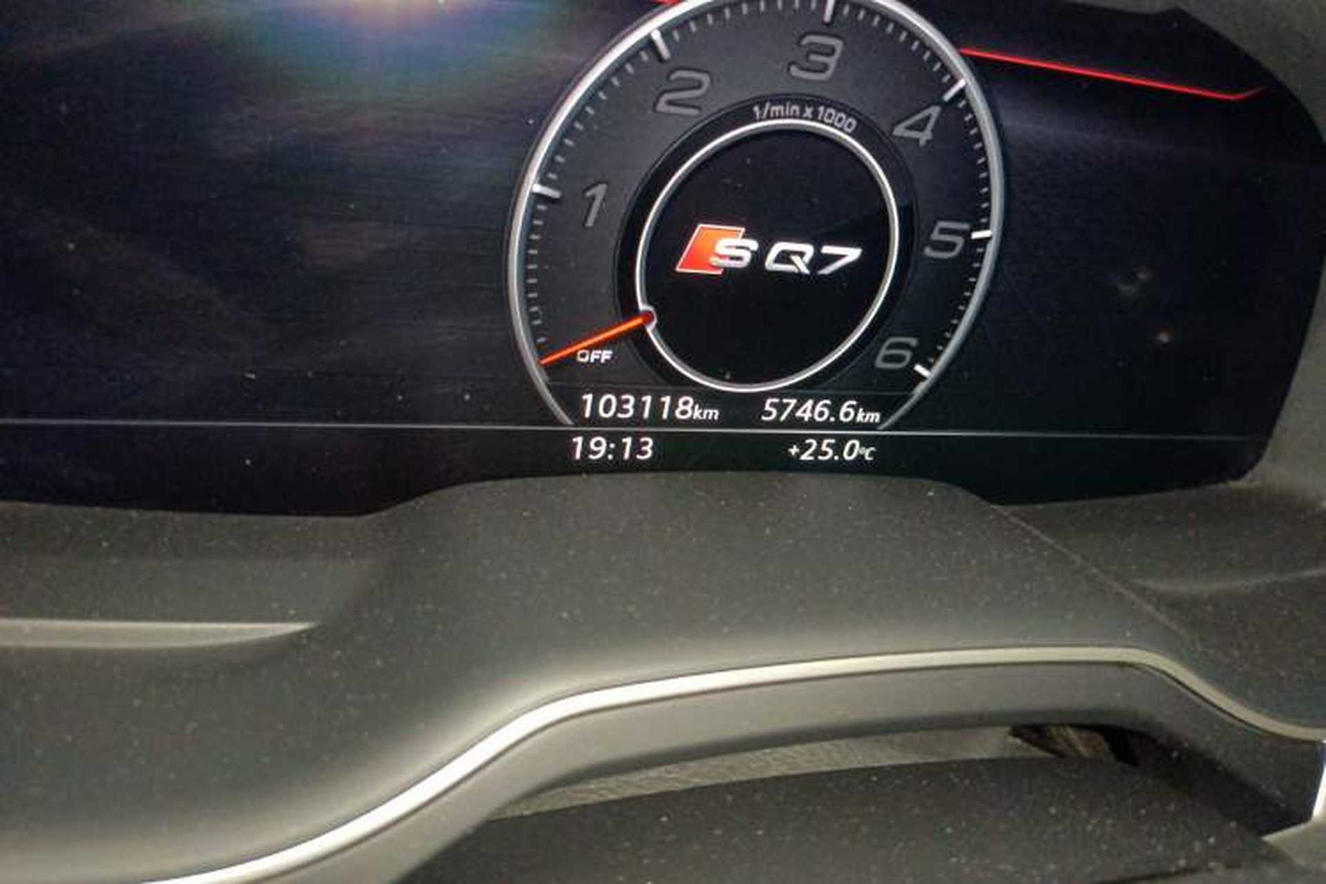 Used Audi Q7 2019 55 TFSI Technology Edition Odometer Close Up
