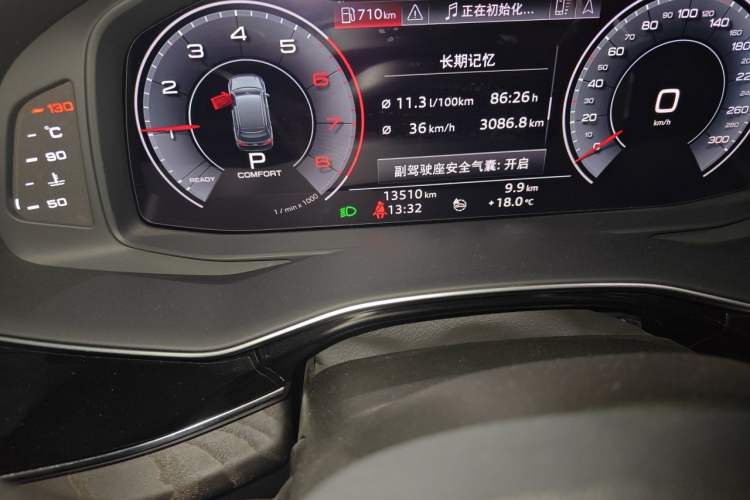 Used Audi Q7 2020 55 TFSI quattro S line sports model Odometer Close Up