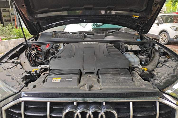 Used Audi Q7 2021 45 TFSI quattro S line Sport model Engine Bay