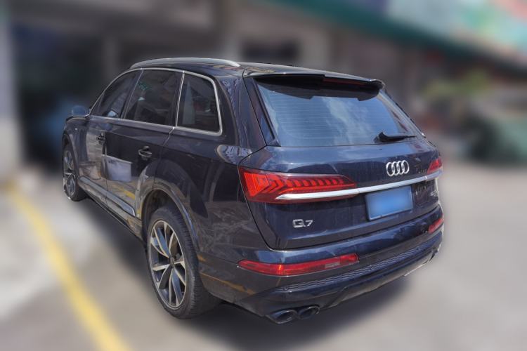 Used Audi Q7 2021 55 TFSI quattro S line Sport model Rear Left 45 Deg