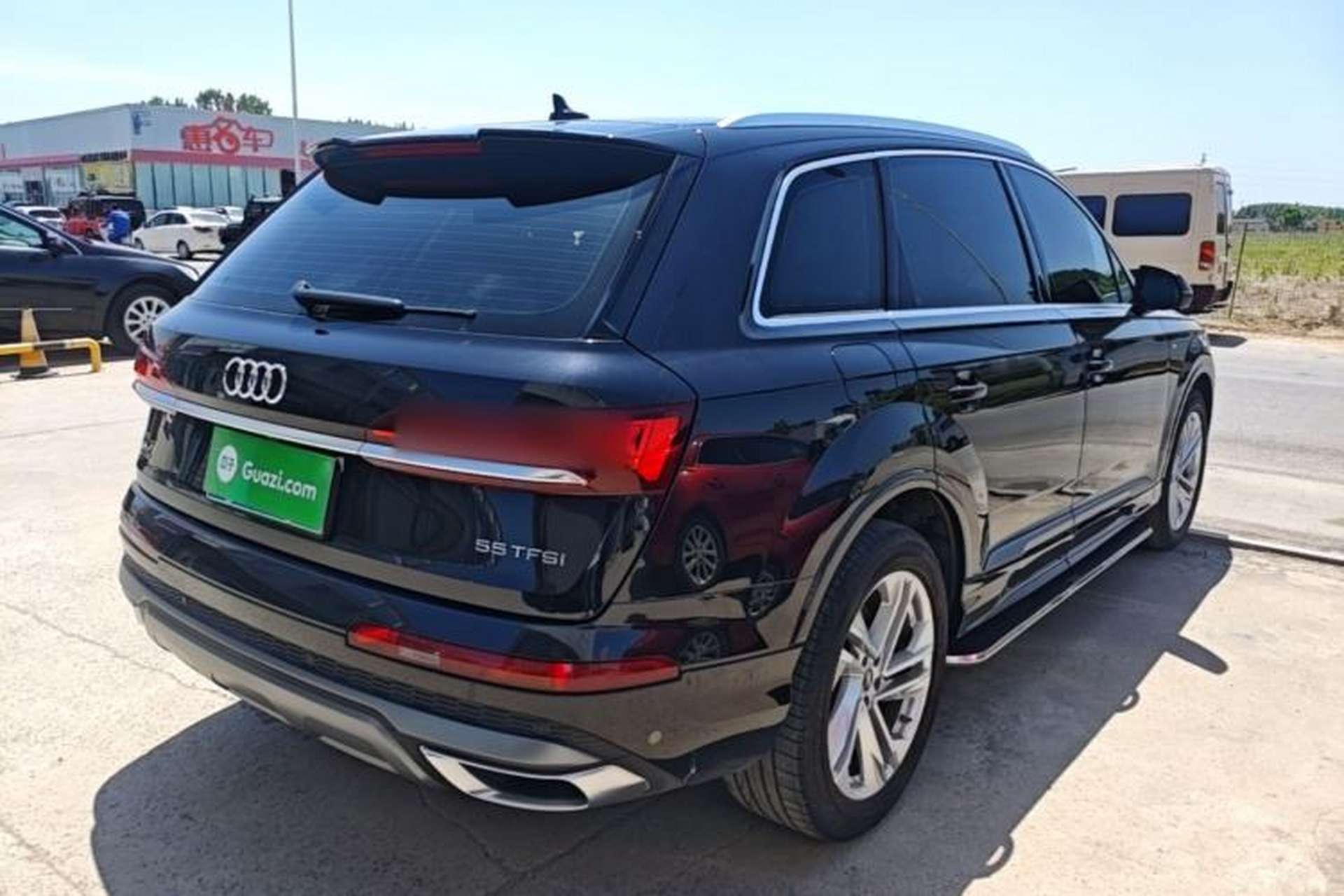 Used Audi Q7 2021 45 TFSI quattro S line Sport model Rear Right 45 Deg