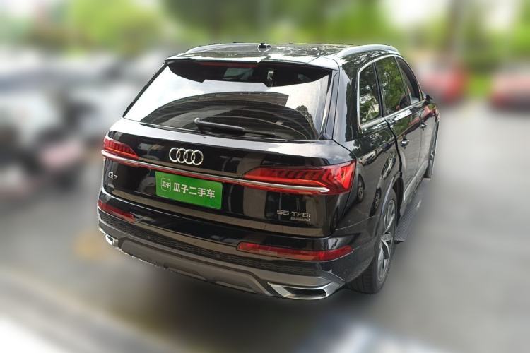 Used Audi Q7 2021 55 TFSI quattro S line Sport model Rear Right 45 Deg