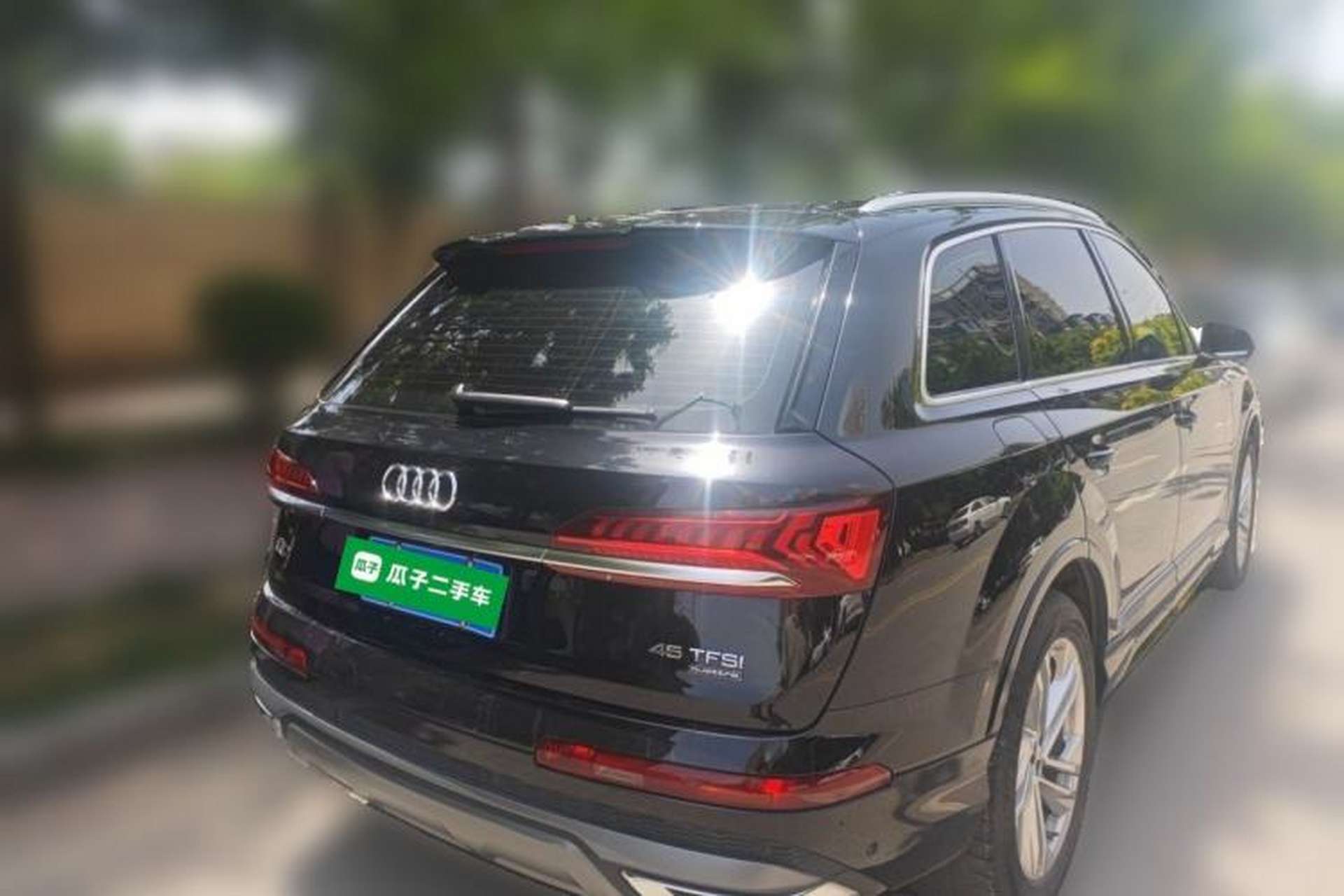 Used Audi Q7 2021 45 TFSI quattro S line Sport model Rear Right 45 Deg