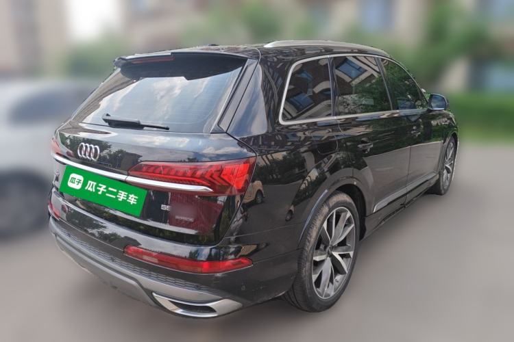 Used Audi Q7 2021 55 TFSI quattro S line Sport model Rear Right 45 Deg