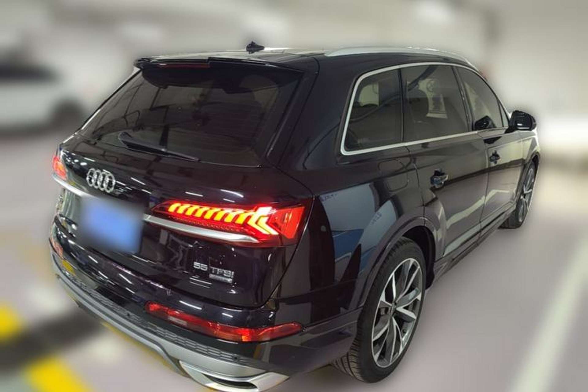 Used Audi Q7 2021 55 TFSI quattro S line Sport model Rear Right 45 Deg