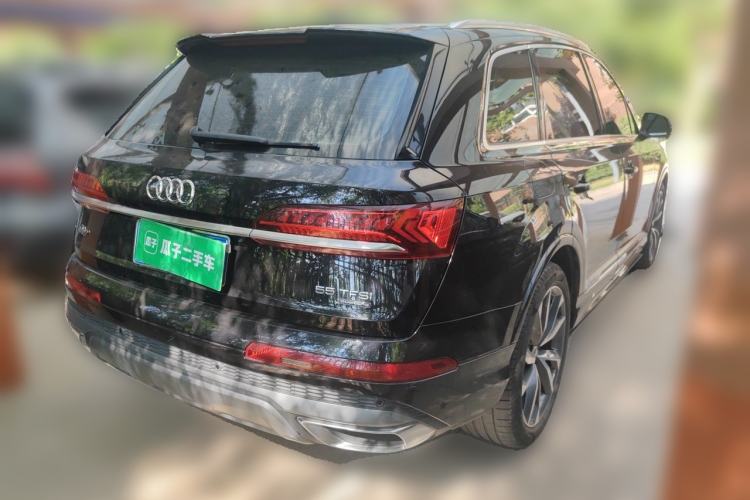 Used Audi Q7 2021 55 TFSI quattro S line Sport model Rear Right 45 Deg