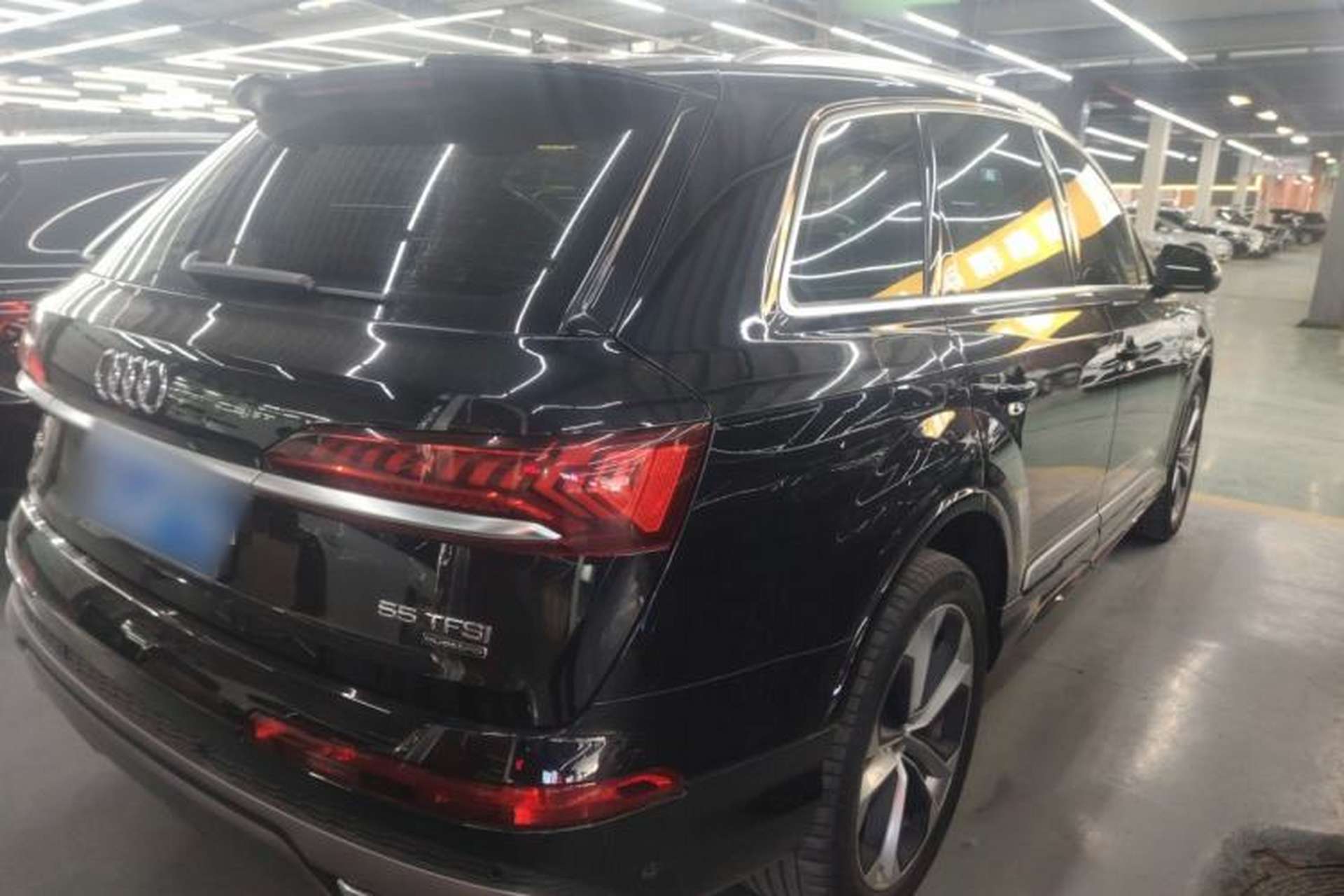 Used Audi Q7 2021 55 TFSI quattro S line Sport model Rear Right 45 Deg