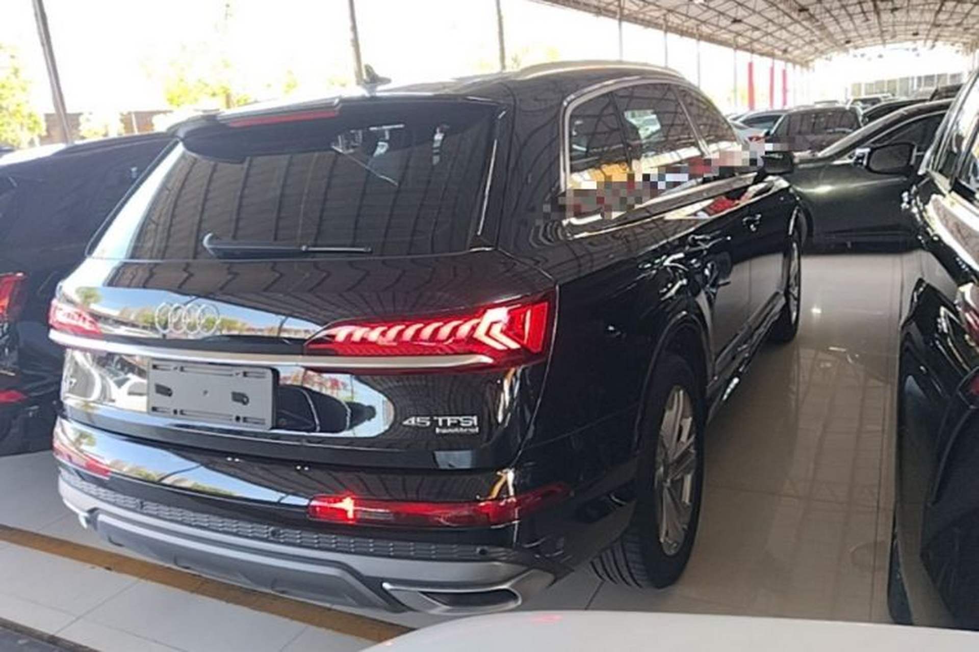 Used Audi Q7 2021 45 TFSI quattro S line Sport model Rear Right 45 Deg