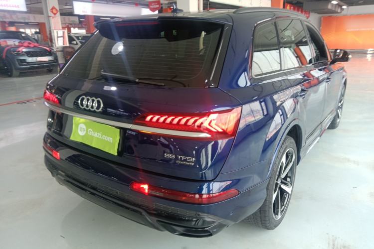 Used Audi Q7 2021 55 TFSI quattro S line Sport model Rear Right 45 Deg