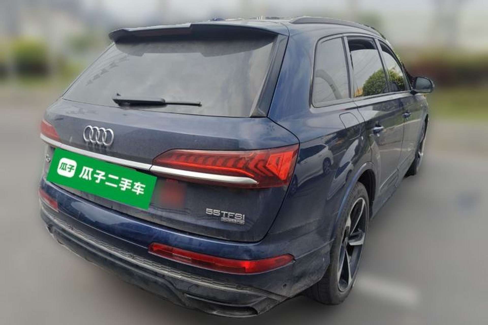 Used Audi Q7 2021 55 TFSI quattro S line Sport model Rear Right 45 Deg