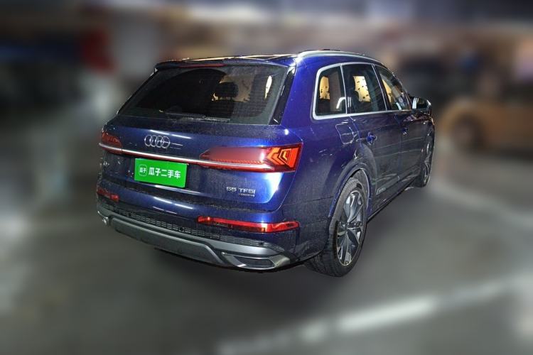 Used Audi Q7 2021 55 TFSI quattro S line Sport model Rear Right 45 Deg