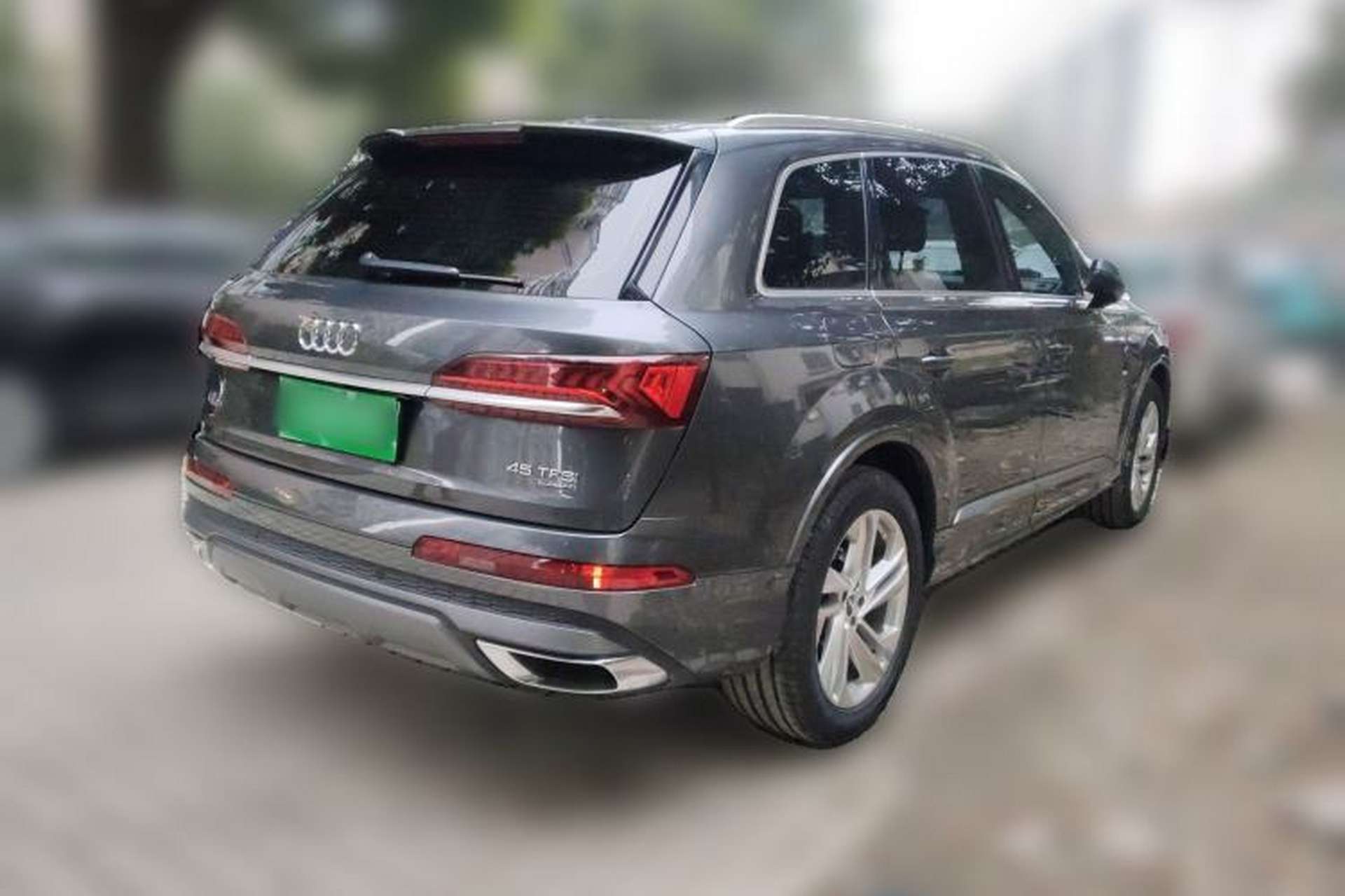 Used Audi Q7 2021 45 TFSI quattro S line Sport model Rear Right 45 Deg