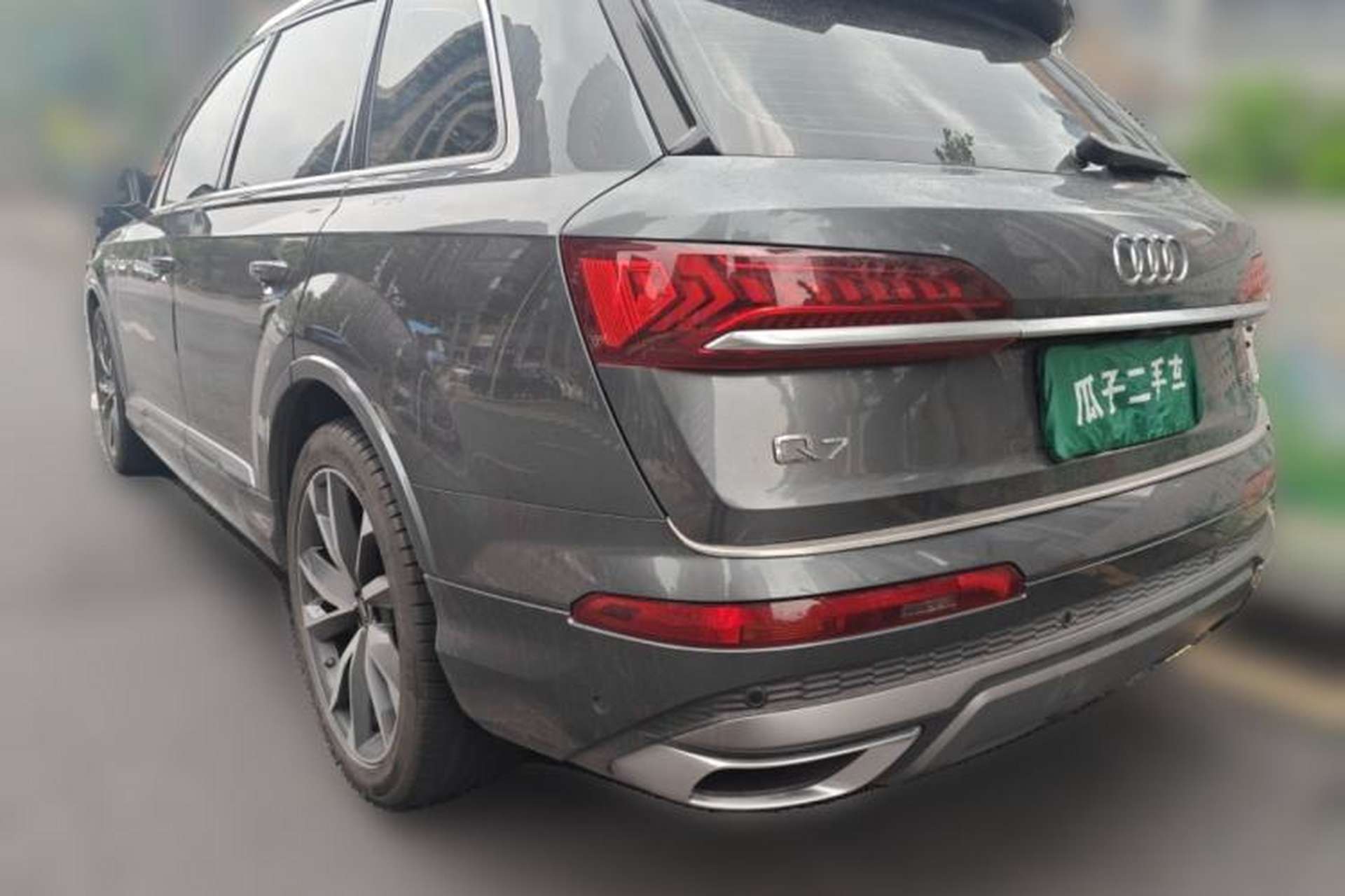 Used Audi Q7 2021 55 TFSI quattro S line Sport model Rear Left 45 Deg
