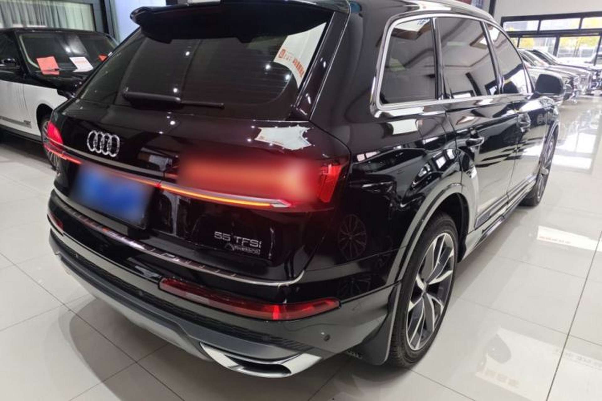 Used Audi Q7 2022 55 TFSI quattro S line Sport model Rear Right 45 Deg