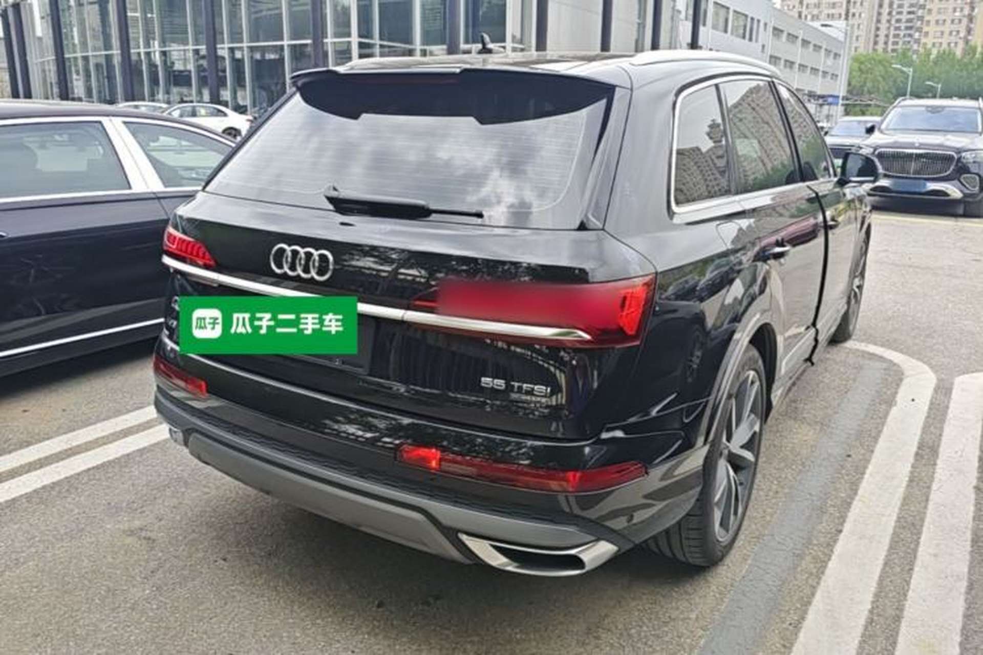Used Audi Q7 2023 55 TFSI quattro S line Sport Edition Rear Right 45 Deg