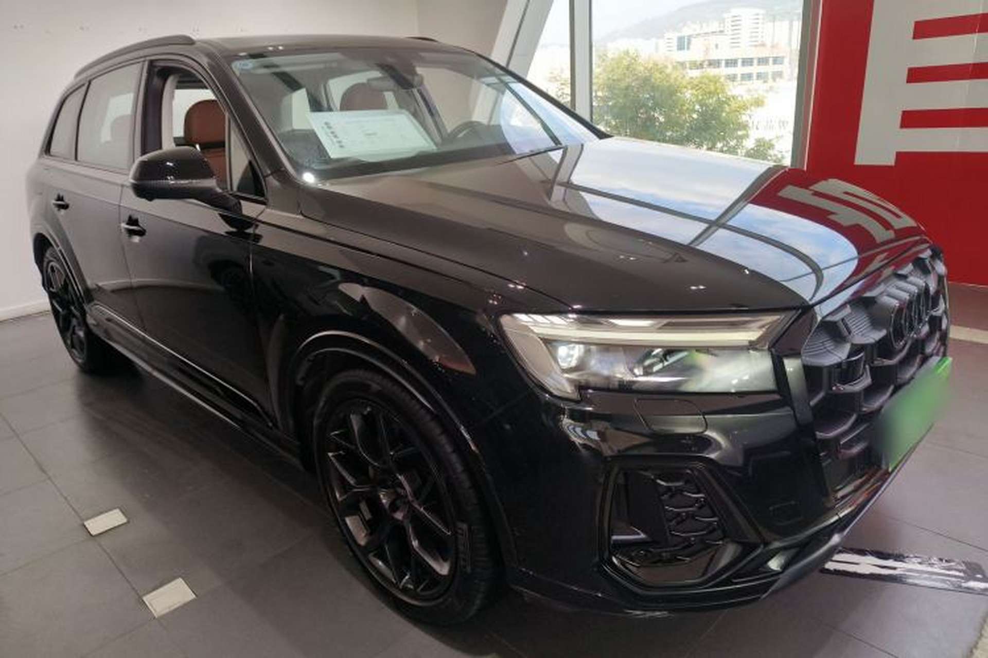Used Audi Q7 2024 45 TFSI quattro S line Black Warrior Edition Front Right 45 Deg