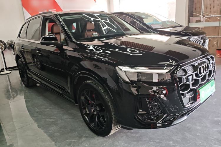 Used Audi Q7 2024 45 TFSI quattro S line Black Warrior Edition Front Right 45 Deg