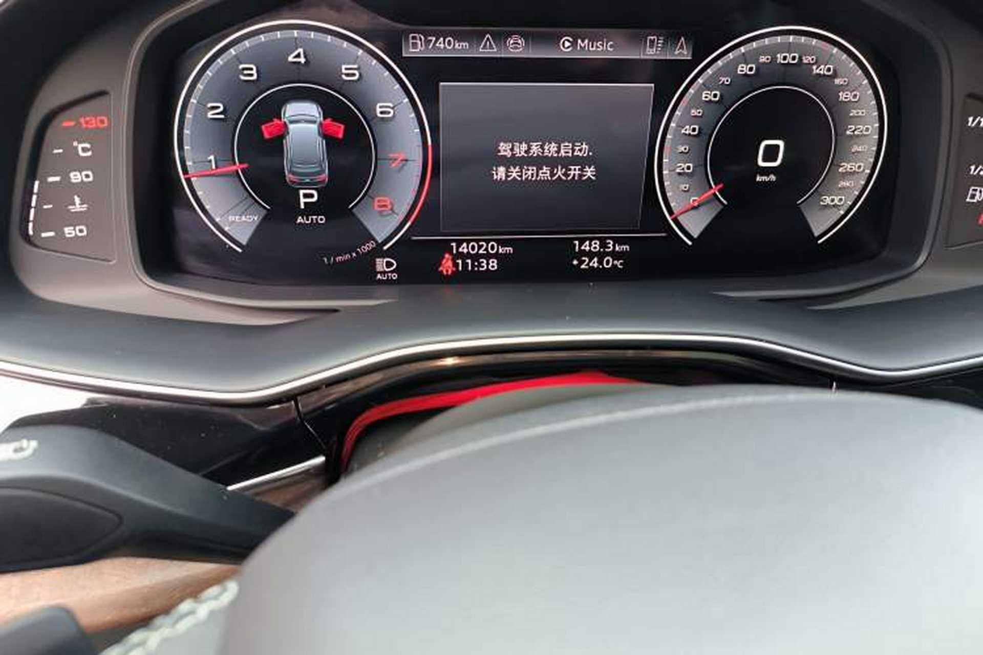 Used Audi Q7 2025 45 TFSI quattro S line Black Warrior Edition Odometer Close Up