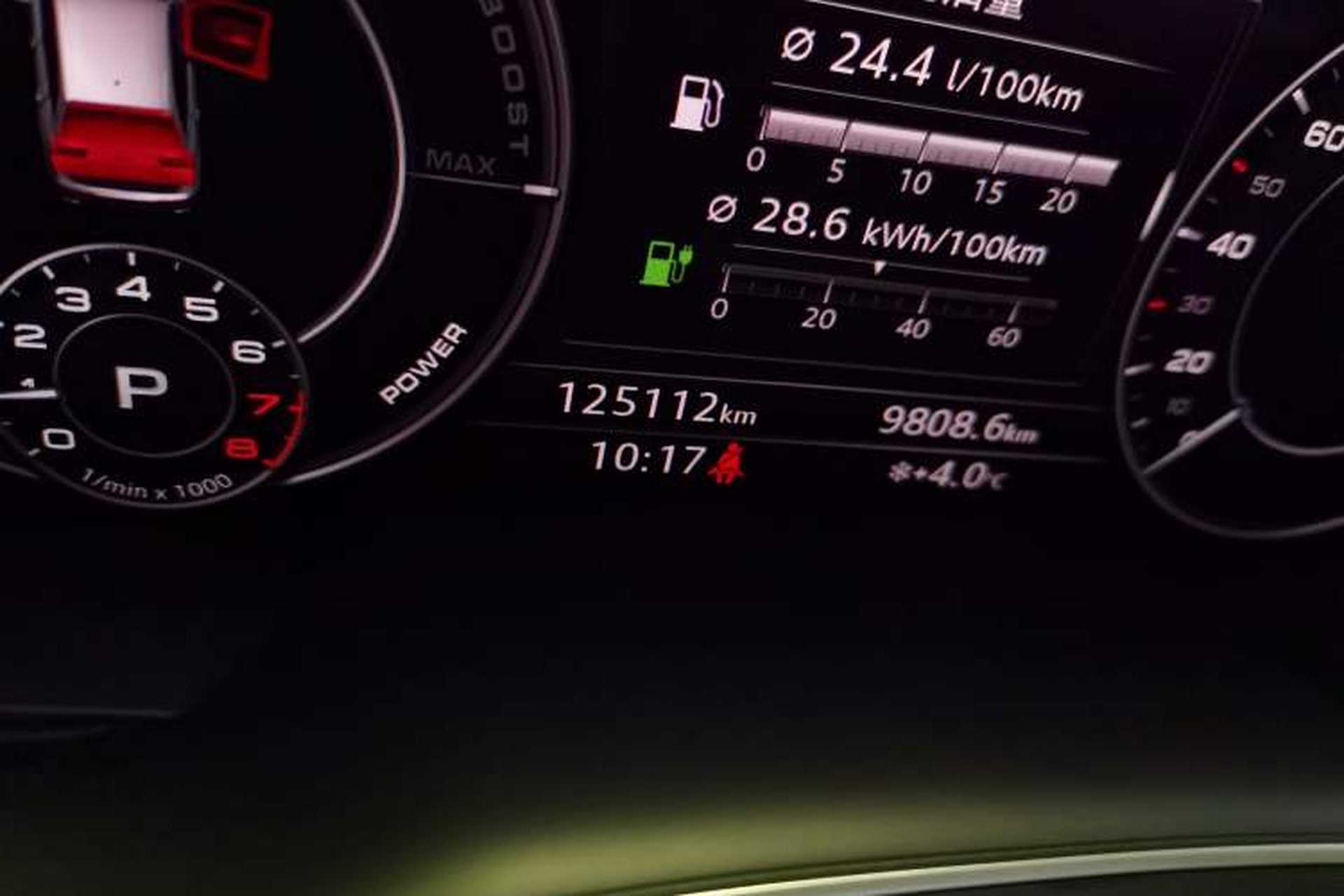 Used Audi Q7 New Energy 2019 55 e-tron Odometer Close Up