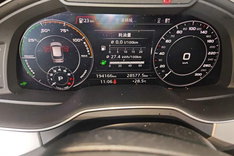 Used Audi Q7 New Energy 2019 55 e-tron Odometer Close Up