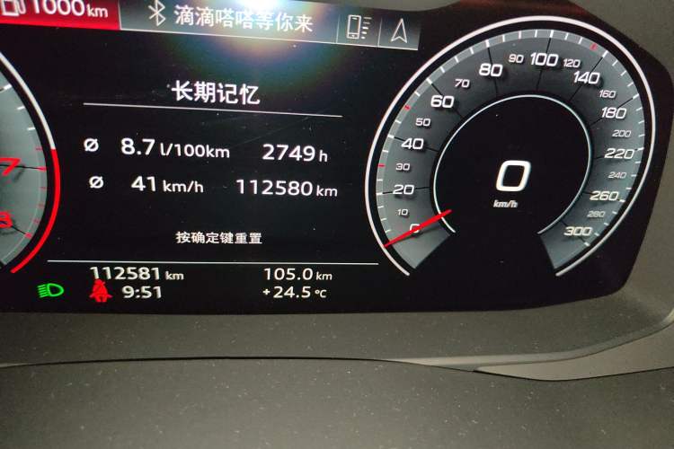 Used Audi Q8 2019 45 TFSI Luxury Prestige Edition Odometer Close Up