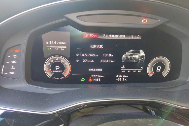 Used Audi Q8  Odometer Close Up