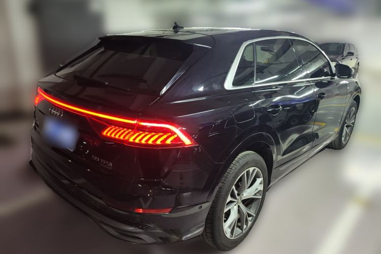 Used Audi Q8 2019 55 TFSI Luxury Dynamic Model Rear Right 45 Deg