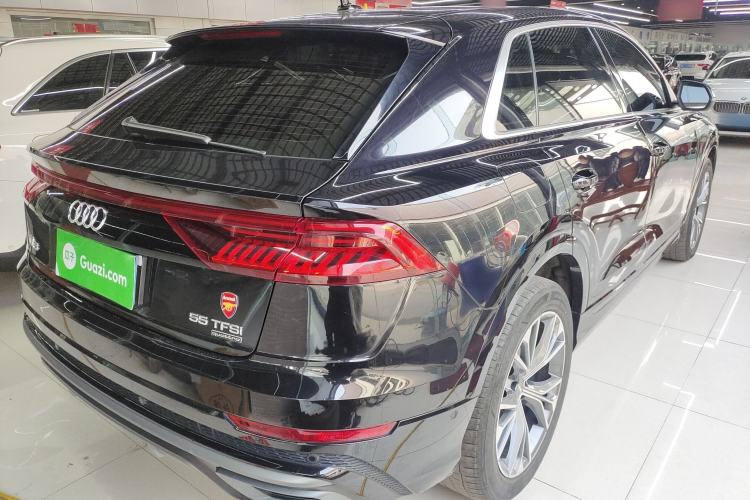 Used Audi Q8 2019 55 TFSI Luxury Dynamic Model Rear Right 45 Deg
