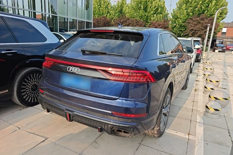 Used Audi Q8 2019 55 TFSI Luxury Dynamic Model Rear Right 45 Deg