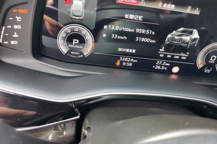 Used Audi Q8 2022 55 TFSI Prestige Dynamic Edition Odometer Close Up
