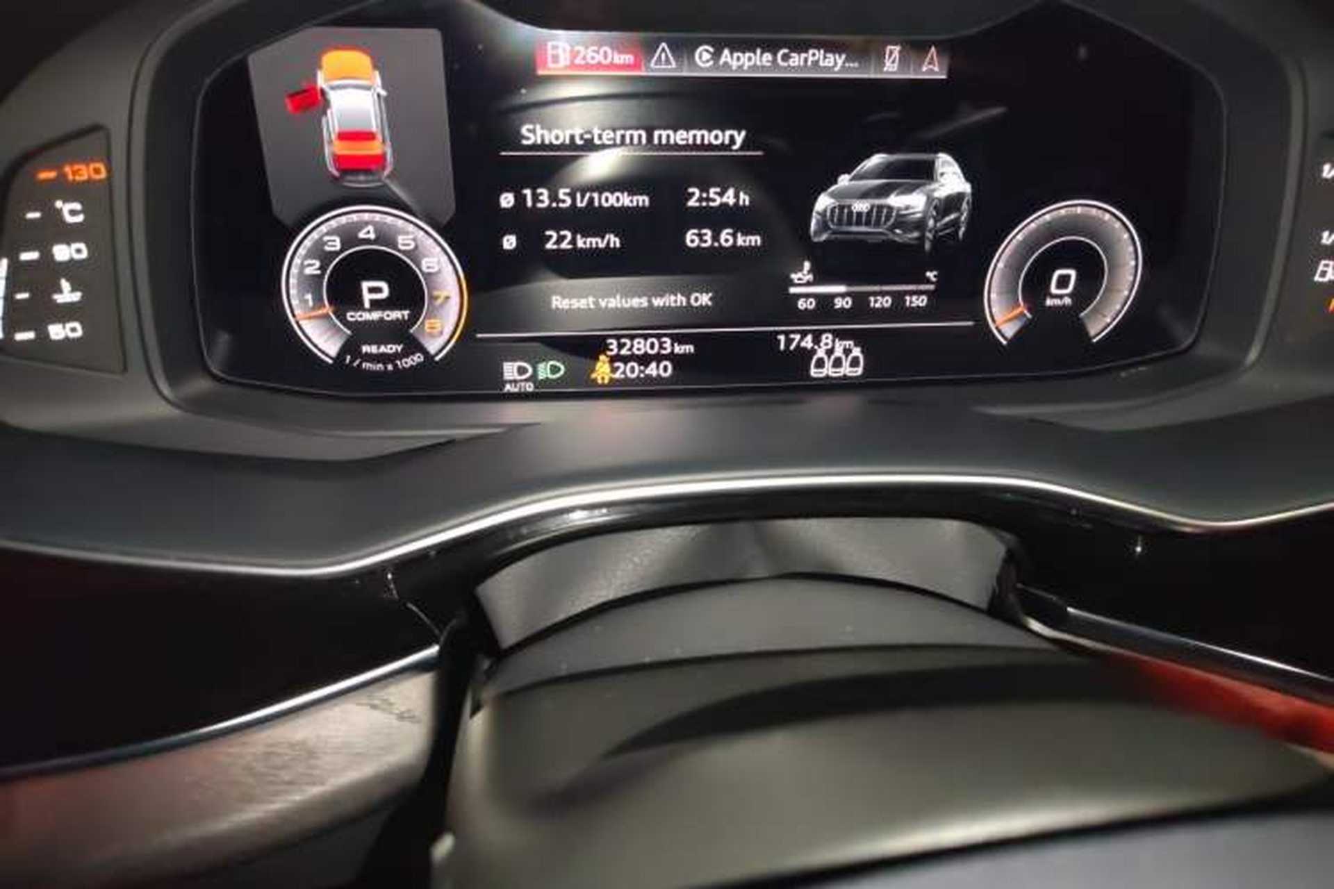 Used Audi Q8 2022 55 TFSI Luxury Dynamic Edition Odometer Close Up