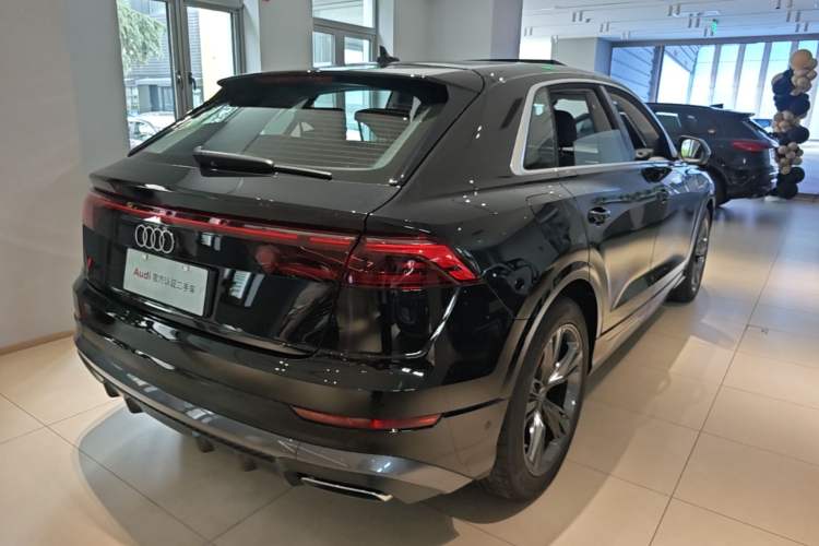 Used Audi Q8 2024 55 TFSI Luxury Dynamic Model Rear Right 45 Deg