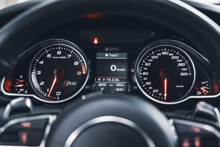 Used Audi RS 5 2012 RS 5 Coupe Odometer Close Up