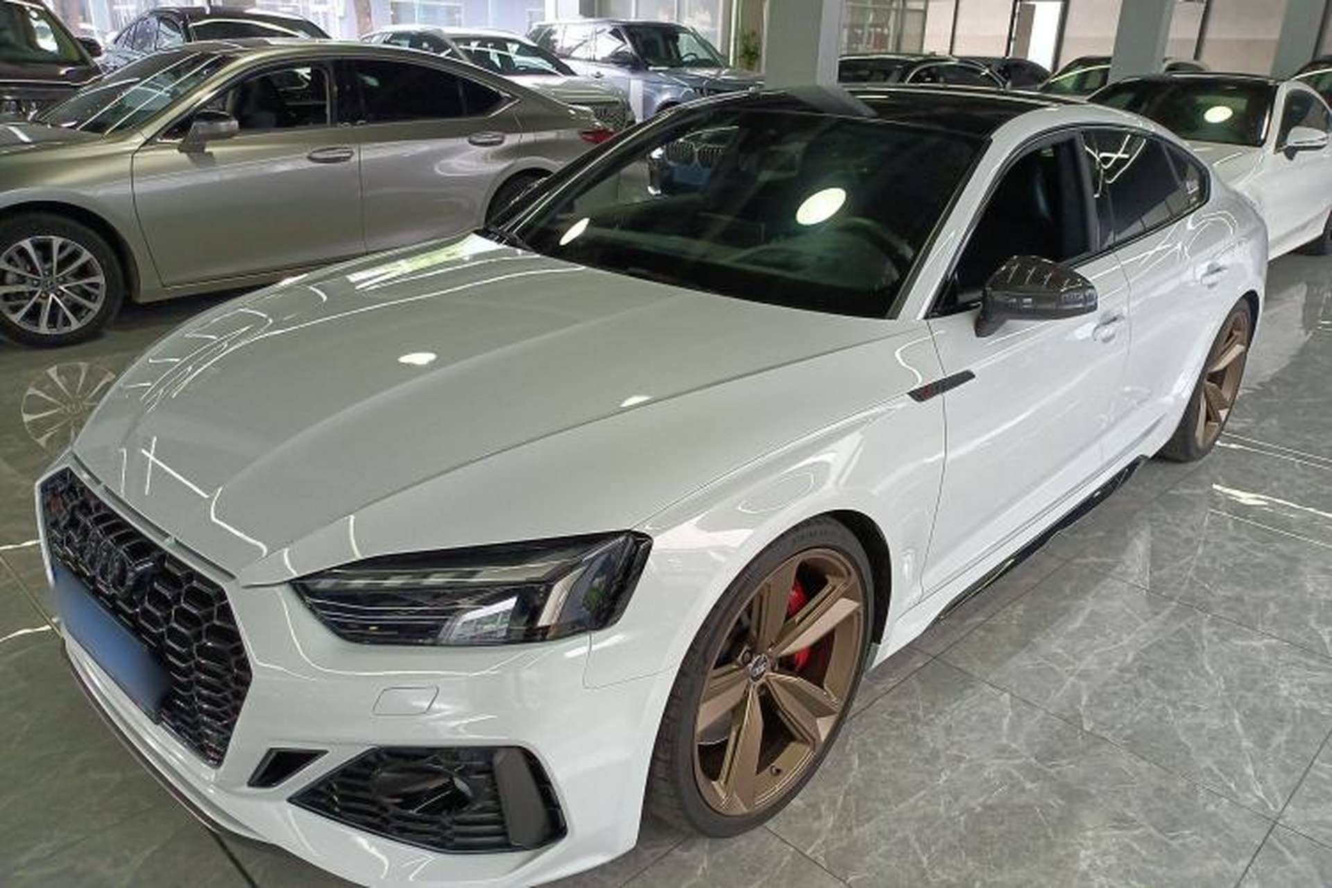 Used Audi RS 5 2021 RS 5 2.9T Sportback Dark Gold Edition Front Left 45 Deg