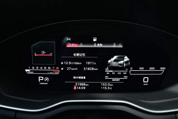 Used Audi RS 5 2021 RS 5 2.9T Sportback Dark Gold Edition Odometer Close Up