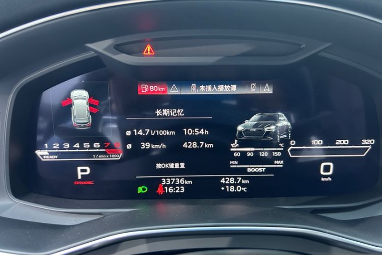 Used Audi RS 6 2021 RS 6 4.0T Avant Odometer Close Up