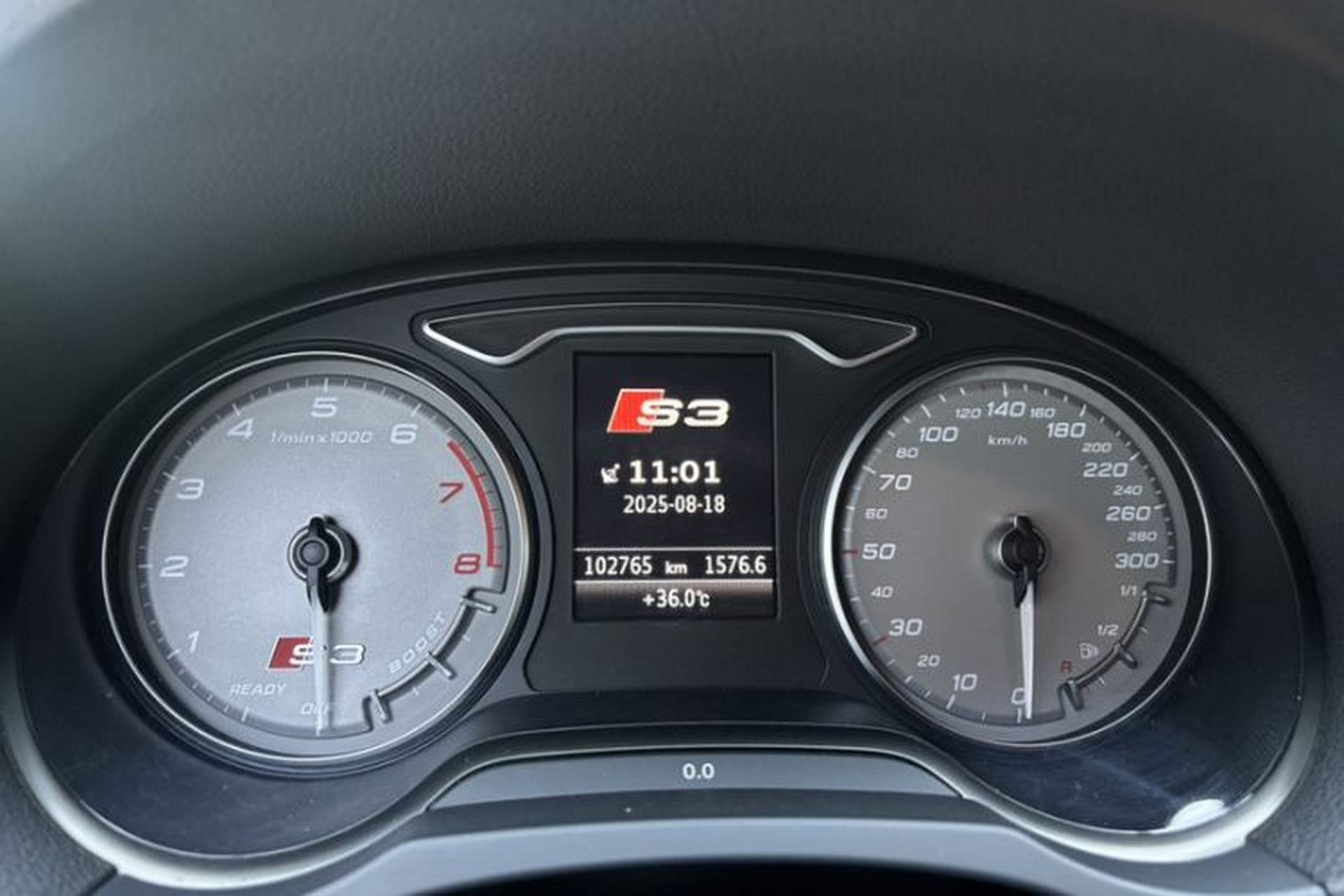 Used Audi S3 2015 S3 2.0T Limousine Odometer Close Up