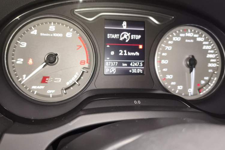 Used Audi S3 2015 S3 2.0T Limousine Odometer Close Up